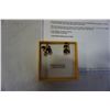 Image 2 : STERLING SILVER YELLOW GOLD PLATED GENUINE 0.52CT BLACK SPINEL EARRINGS W/ APPRAISAL $600