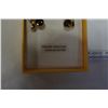 Image 3 : STERLING SILVER YELLOW GOLD PLATED GENUINE 0.52CT BLACK SPINEL EARRINGS W/ APPRAISAL $600