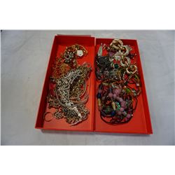 2 TRAYS OF ESTATE JEWELLERY