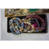 Image 2 : TRAY OF HANDMADE CERAMIC BEAD NECKLACES AND TRAY OF ASSORTED JEWELLERY