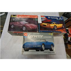 3 CORVETTE MODELS - OPEN, COMPLETE