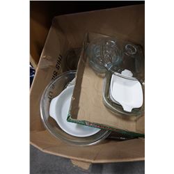 BOX OF PYREX AND BAKEWARE