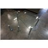 Image 1 : MODERN GLASS COFFEE TABLE W/ SPIN OUT SECTION