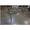 Image 2 : MODERN GLASS COFFEE TABLE W/ SPIN OUT SECTION