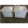 Image 1 : PAIR OF 2 DRAWER WHITE NIGHTSTANDS