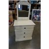 Image 1 : PAINTED WHITE 3 DRAWER DRESSER W/ MIRROR