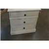 Image 2 : PAINTED WHITE 3 DRAWER DRESSER W/ MIRROR