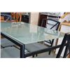 Image 2 : BLACK GLASSTOP DINING TABLE W/ 4 CHAIRS