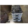 Image 2 : BRASS PAIL, 3 DRAWER ORGANIZER, AND METAL LEAF