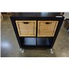 Image 1 : ESPRESSO CUBICAL SHELF ON CASTORS W/ 2 BASKETS