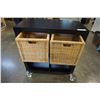 Image 2 : ESPRESSO CUBICAL SHELF ON CASTORS W/ 2 BASKETS