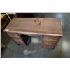 Image 2 : ANTIQUE DOVETAIL DOUBLE PEDESTAL 6 DRAWER DESK