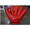 Image 2 : RED LEATHER HAND CHAIR