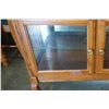 Image 2 : OAK CABINET W/ GLASS SHELF