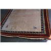 Image 2 : VINTAGE 7 X 10 FOOT HAND KNOTTED AND DYED PERUVIAN AREA CARPET