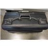 Image 2 : BLACK ROLLING LEATHER SUITCASE