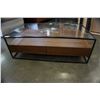 Image 1 : GLASSTOP COFFEE TABLE W/ 2 DRAWER STORAGE