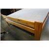 Image 2 : PINE DOUBLE SIZE BEDFRAME WITH IKEA MATTRESS