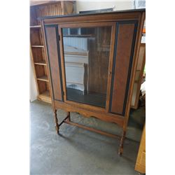 ANTIQUE 1 DOOR GLASS DISPLAY CABINET