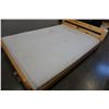 Image 3 : PINE DOUBLE SIZE BEDFRAME WITH IKEA MATTRESS