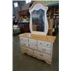 Image 1 : PINE 6 DRAWER DRESSER BY KATHY IRELAND W/ MIRROR