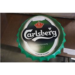 NEW BOTTLE CAP TIN SIGN - CARLSBERG