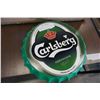 Image 2 : NEW BOTTLE CAP TIN SIGN - CARLSBERG