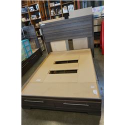 MODERN DOUBLE SIZE PLATFORM BEDFRAME W/ 6 DRAWERS