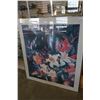 Image 3 : 4 x 4 LARGE FLORAL PRINT IN FRAME