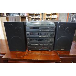 AIWA CD PLAYER, CASSETTE, AMP, TUNER, RECORD PLAYER