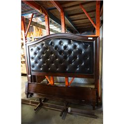 KING SIZE LEATHER BUTTONBACK MODERN BEDFRAME,NO HARDWARE