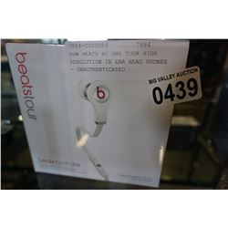 NEW BEATS BY DRE TOUR HIGH RESOLUTION IN EAR HEAD PHONES - UNAUTHENTICATED