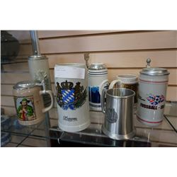 8 BEER STEINS