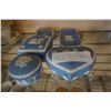 Image 1 : 3 LIDDED WEDGEWOOD DRESSER DISHES AND 3 PIN DISHES MADE IN ENGLAND