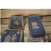 Image 2 : 3 LIDDED WEDGEWOOD DRESSER DISHES AND 3 PIN DISHES MADE IN ENGLAND