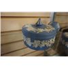 Image 3 : 2 LIDDED WEDGEWOOD DRESSER DISHES, BELL, AND SCENT BALL MADE IN ENGLAND