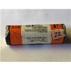 10 Dollar Roll US Mint Rhode Island P State Quarters