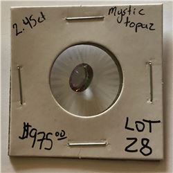 2.45 Carat Mystic Topaz Oval Cut Tested Natural