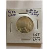 Image 1 : 999 Fine Silver Buffalo Cheif 1/4oz Silver Bullion Coin