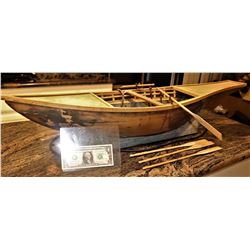 CLEOPATRA EGYPTIAN FUNERAL BARGE BOAT W/ MOTORIEXED ROWING MECHANISM INTACT