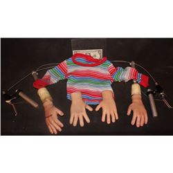 CURSE OF CHUCKY ANIMATRONIC INSERT ARMS WITH HANDS AND SWEATER