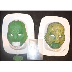 LIZARD MAN PAIR OF SCALED FACIAL APPLIANCES