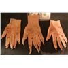 Image 2 : X-MEN SABRETOOTH SCREEN USED STUNT STAGE 2 & 3 SILICONE GLOVES WITH CLAWS! LOT OF 3