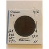 Image 1 : 1912 France Large 10 Cents Extra Fine Grade Coin KM 843
