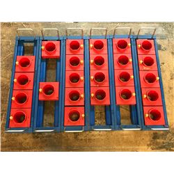 (6) EQUIPTO CAT 50 TOOL HOLDER RACK