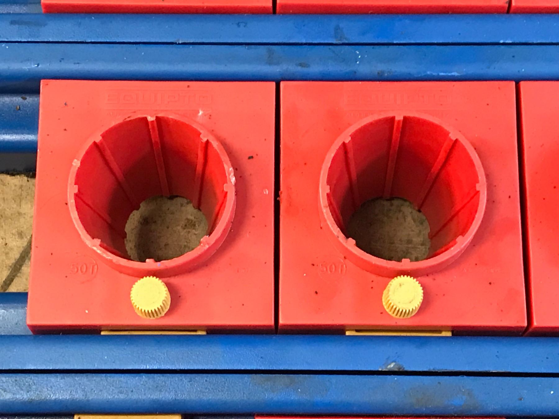 (6) EQUIPTO CAT 50 TOOL HOLDER RACK