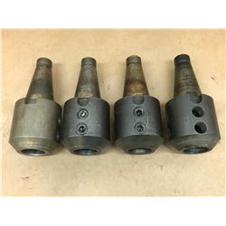 (4) MISC. CAT 50 2" END MILL  TOOL HOLDER *TAG WORN*