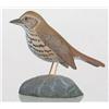 Image 1 : Miniature Hermit Thrush with drop carved wings by