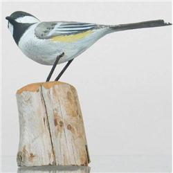 Chickadee, lifesize, by Peter Peltz, The Bird Bar