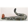 Image 2 : Lot of two items. A carved wooden larger than lif